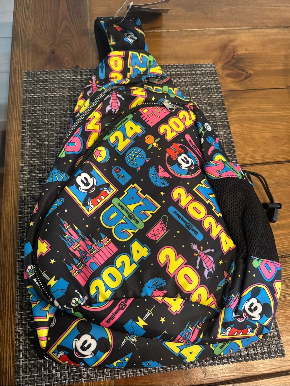 2024 Disney Parks Walt Disney World Mickey and Friends all over print sling bag